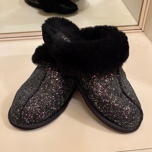UGG Women's Black Sparkle Slippers